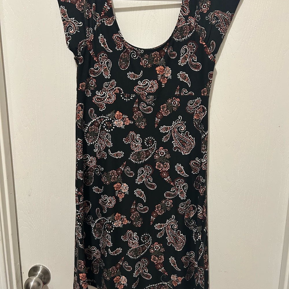 NWOT - SO Black and Pink Paisley Mini Dress